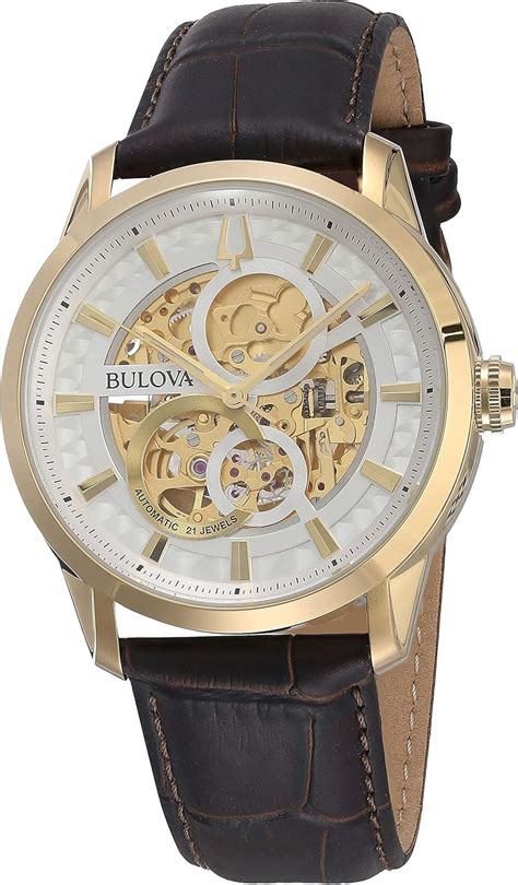 Bulova A Reloj De Vestir Hombre Dorado Mediano Bulova Amazon