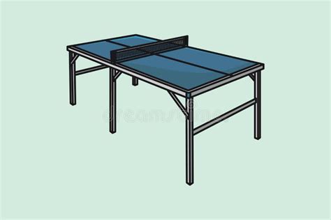 Table for Ping-Pong or Table Tennis Vector Illustration. Stock Illustration - Illustration of ...