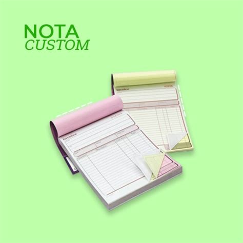 Jual Cetak Buku Nota Bahan Carbonless Cetak Nota Custom Numerator