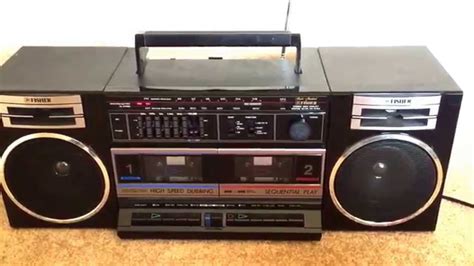 Rare Vintage Fisher Ph W405 Boombox Ghetto Blaster Radio Double Tape