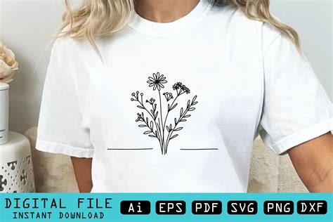 Flower Svg Wildflower Svg Floral Svg Graphic By Ar Store