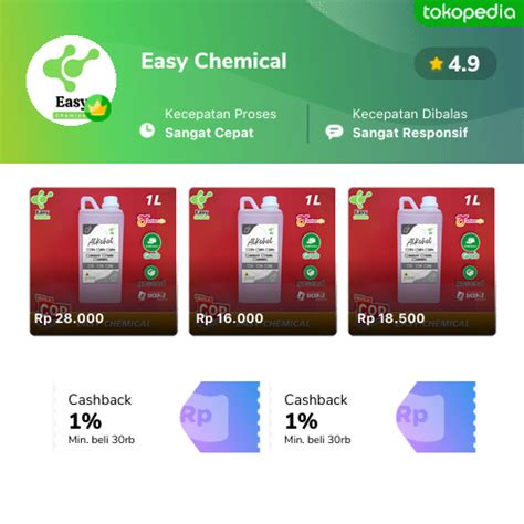 Toko Easy Chemical Online Produk Lengkap Harga Terbaik Tokopedia