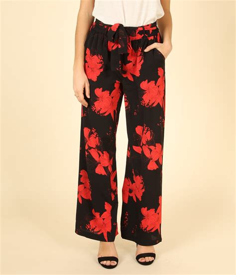 Pantalon Large Imprim Floral Edji