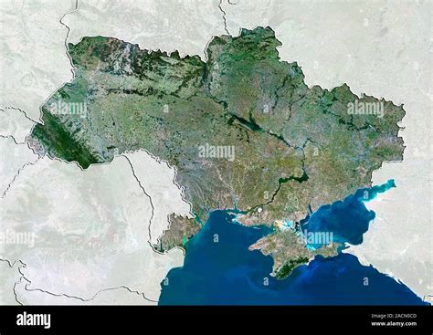 Ukraine Satellite Image North Is At Top Natural Colour Satellite