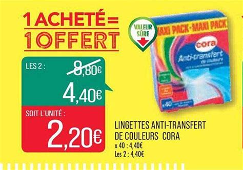 Promo Lingettes Anti Transfert De Couleurs Cora Chez Match Icatalogue Fr