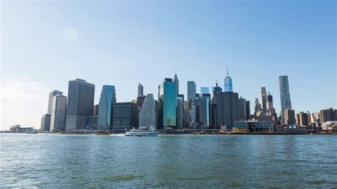 Lower Manhattan Skyline New York City Day Timelapse Stock Video Footage