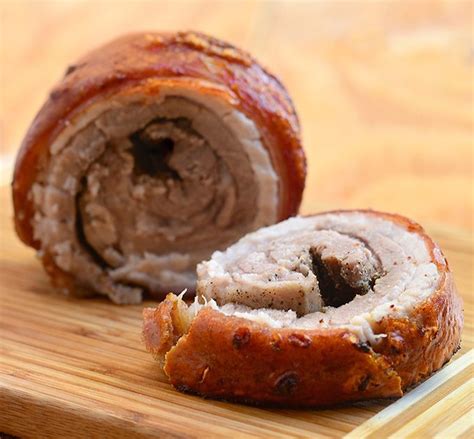 Pork Belly Lechon Roll Is A Slab Of Pork Belly Rolled Into A Seasoned