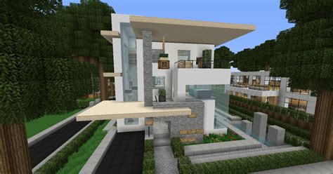 Ice and Snow Modern Home Minecraft Map