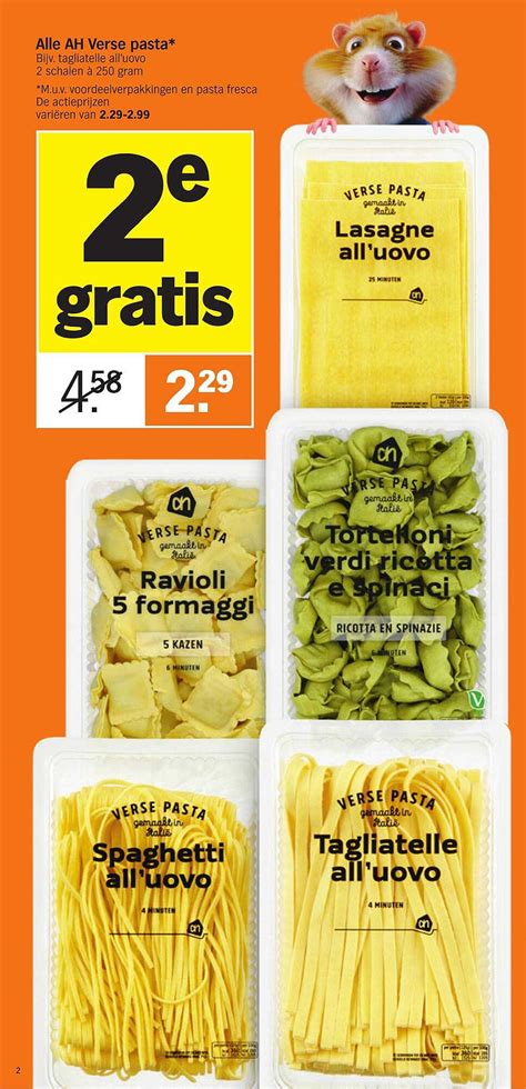 Alle Ah Verse Pasta Aanbieding Bij Albert Heijn Folders Nl