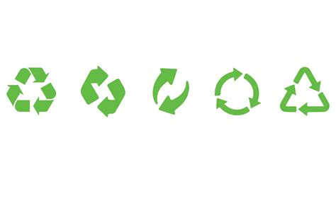 Recycle Icon Set Recycling Green Color 13462134 Vector Art At Vecteezy