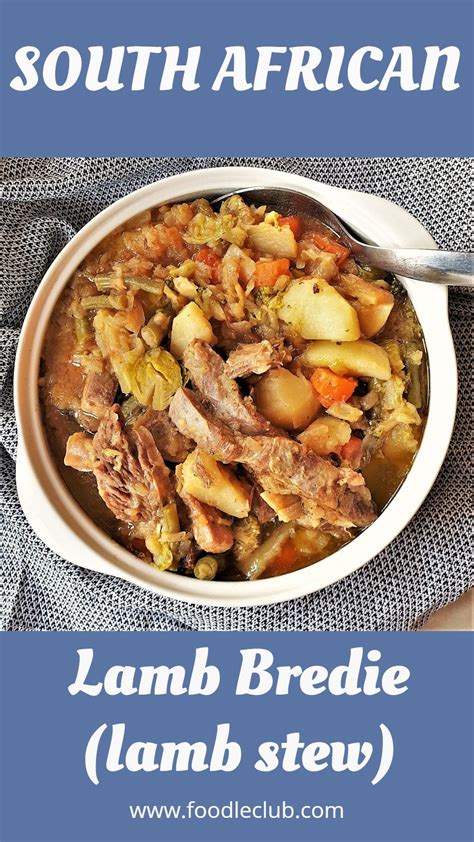 South African Lamb Bredie Lamb Stew Rezept Afrikanische Küche Küche