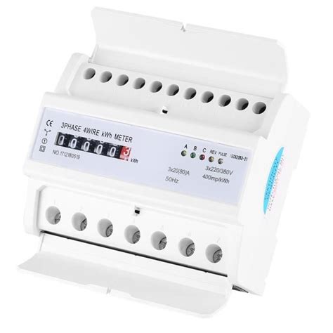 Compteur électronique KWh Compteur électrique triphasé numérique à 4