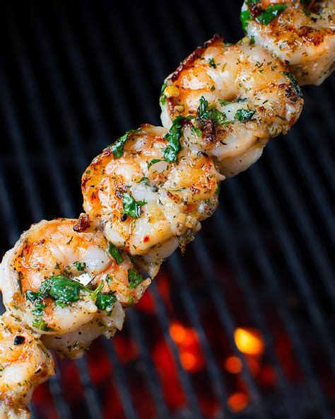 Garlic And Herb Grilled Shrimp Skewer R Bbq