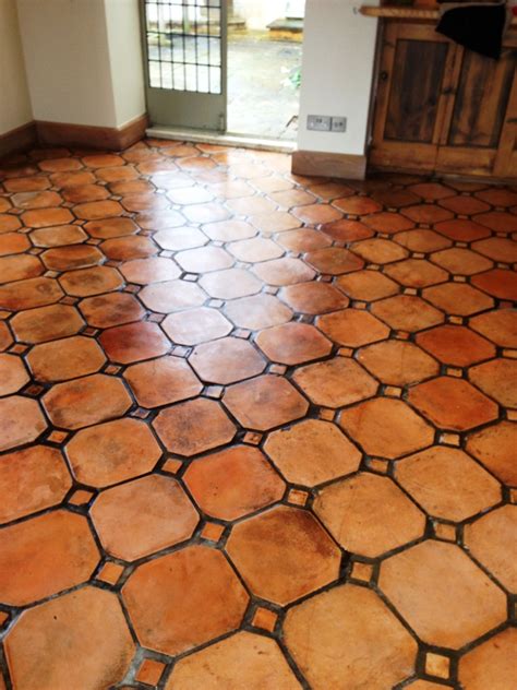 Matching Mixed Terracotta Kitchen Tiles In Paxford Warwickshire Tile