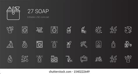 Soap Icons Set Collection Soap Hand Stock Vector Royalty Free