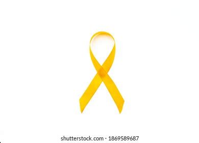 Yellow Awareness Ribbon Fabric Texture Vector Stock Vector Royalty