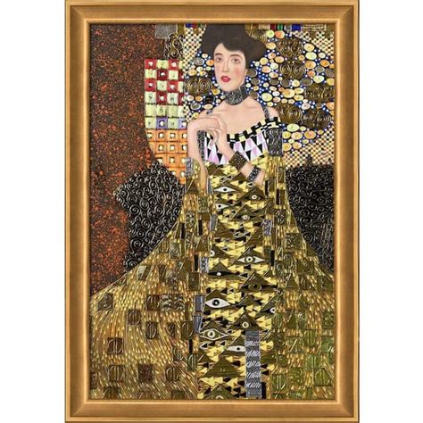 La Pastiche Portrait Of Adele Bloch Bauer I By Gustav Klimt Muted Gold