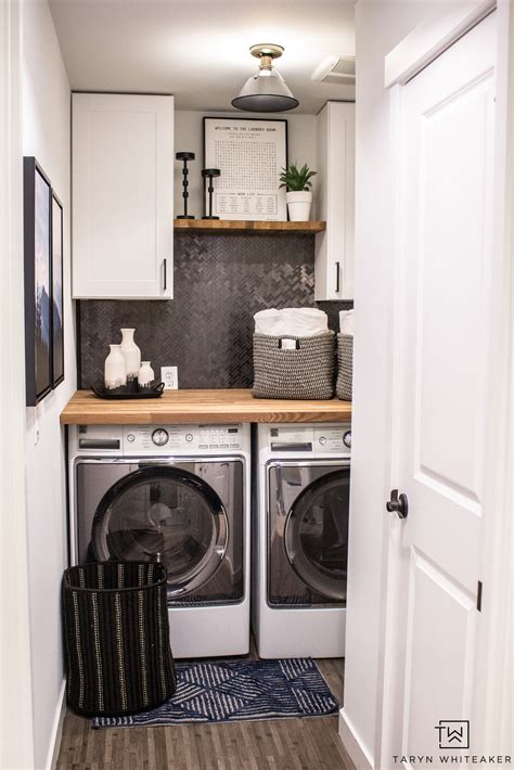 Small Laundry Room Makeover Taryn Whiteaker Designs