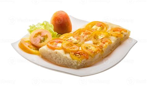 Pizza with sliced tomato 11216635 Stock Photo at Vecteezy