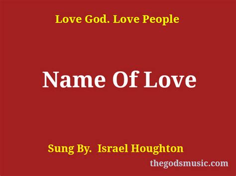 Name Of Love Song Lyrics