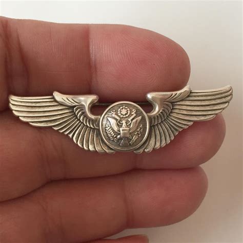 Sold Price Vintage Wwii Us Military Sterling Silver Air Force Pilots Crew Uniform Wings Brooch