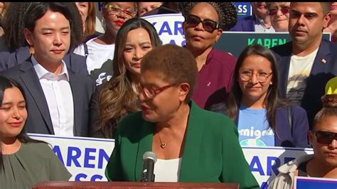 Rep Karen Bass Wins La Mayoral Race Nbc Los Angeles