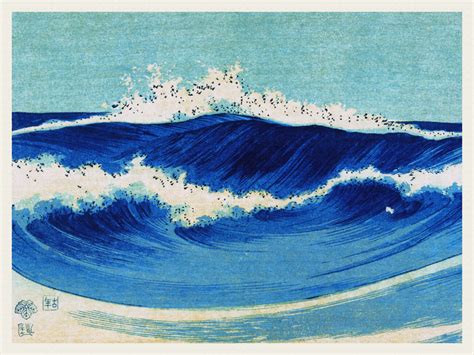 Künstlerische Illustration Great Ocean Wave No 3 Japanese Japandi