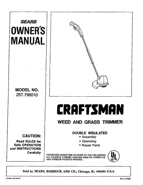 Craftsman User Manual Weed And Grass Trimmer Manuals Guides