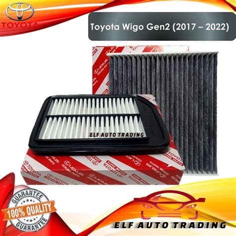 Combo Engine Air Filter And Charcoal Cabin Filter For Toyota Wigo Gen