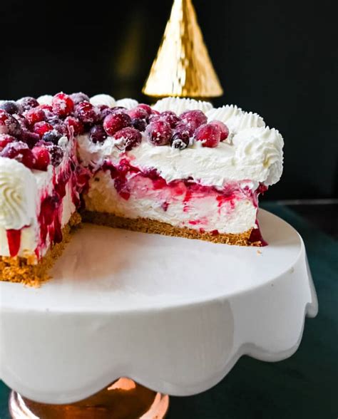 No Bake Cranberry White Chocolate Cheesecake Modern Honey