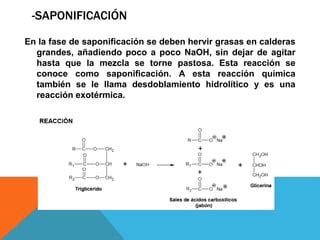 Aceites Grasas Y La Saponificaci N Ppt