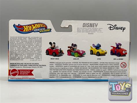 2023 Hot Wheels Disney Racer Verse 4 Pack Mickey Vanellope Stitch