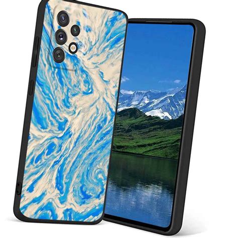 Compatible With Samsung Galaxy A52 5g Phone Case Blue Marble999 84 Case Silicone Protective For