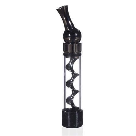 7 Pipe Twisty Blunt Pipe Flexible Angled Tip Gun Metal With Accessories Glass Blunts And