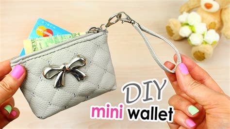 Diy Mini Pouch Key Chain Idea Money Zipper Purse Credit Card Holder