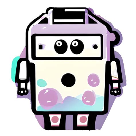 Cute Kawaii Robot Sticker · Creative Fabrica