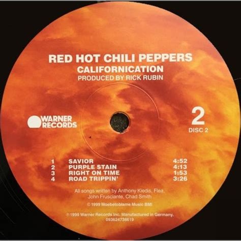 Red Hot Chili PeppersCalifornication Reissue Vinyl LP VinylVinyl