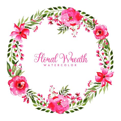 Premium Vector Watercolor Floral Wreath Multi Purpose Background