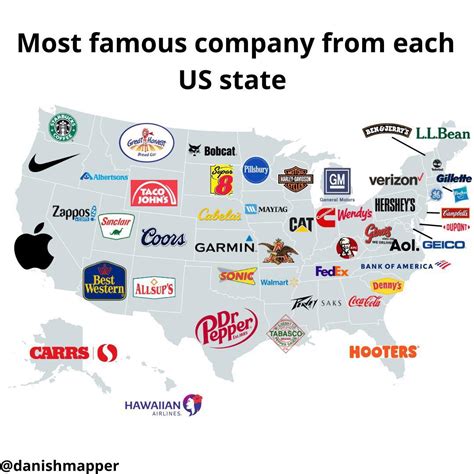 famous company    state maps   web