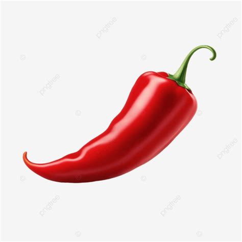 Free Vector Red Chili Pepper Realistic Single Object On Blank White