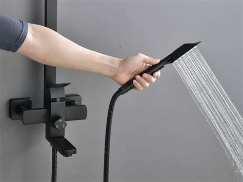 A1 Shower Handle Stainless Black Quincaillerie A1 S Online Hardware Store