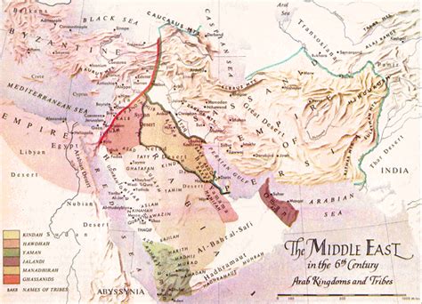 The Middle East In The 6th Century Arab Kingdoms And Tribes