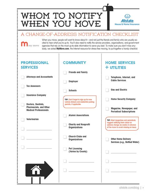 Change Of Address Checklist Printable Capsulas