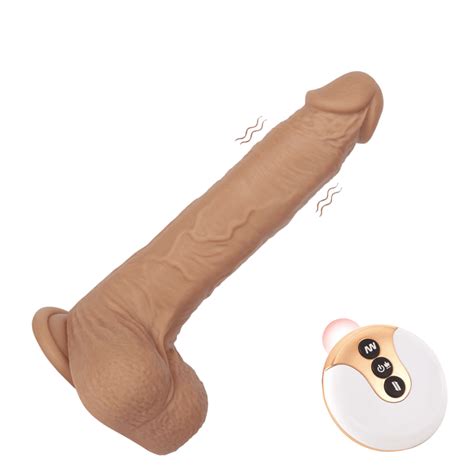 Warm Insertable Length 6 2 Heated Thrusting Simulated Silicone Dildo