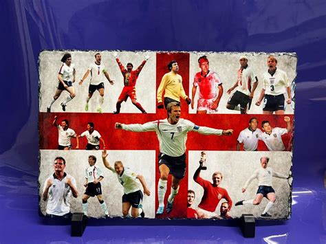 England football icons on 30x19 slate - IC Sports