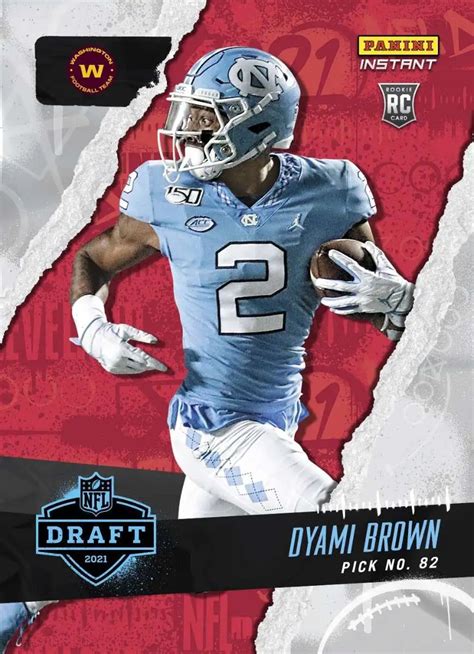 Nfl Washington Commanders 2021 Instant Draft Night Football Single Card