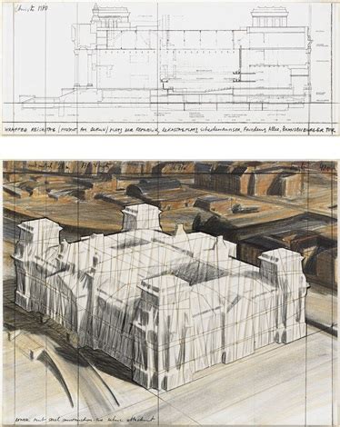 Wrapped Reichstag Project For Berlin In 2 Parts By Christo And Jeanne