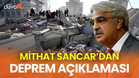 HDP Eş Genel Başkanı Mithat Sancar dan deprem açıklaması CANLI YouTube