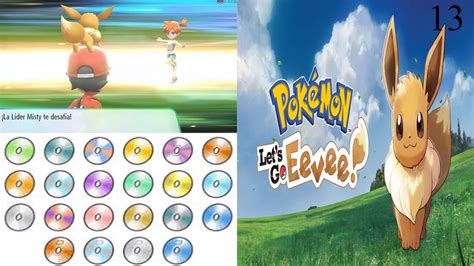 Pokémon Let s Go Eevee 13 Medalla Cascada y tres maquinas técnicas