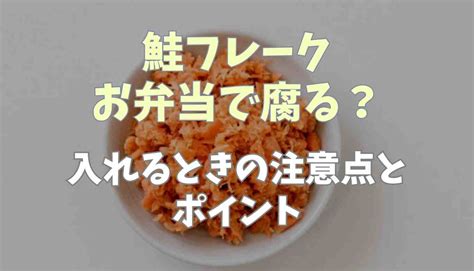 鮭フレークをお弁当に入れると腐る？入れる時の注意点とポイント るーののブログ